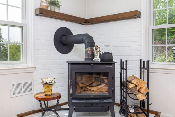 Fireplace, Interior, Stone Walls
