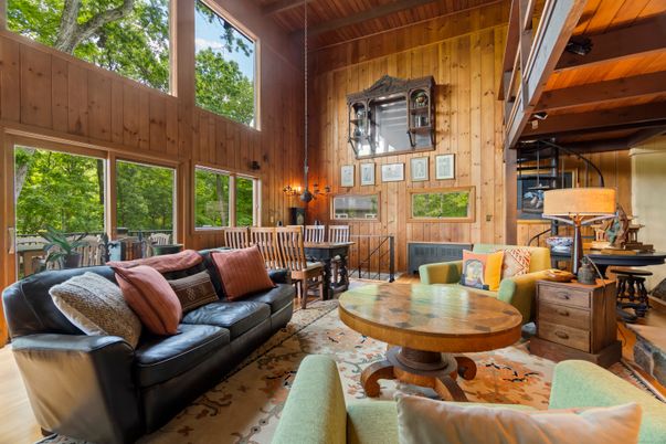 Dining room, Interior, Living room, Wooden Beams, Wooden Ceilings, Wood Texture Flooring, Wooden Walls