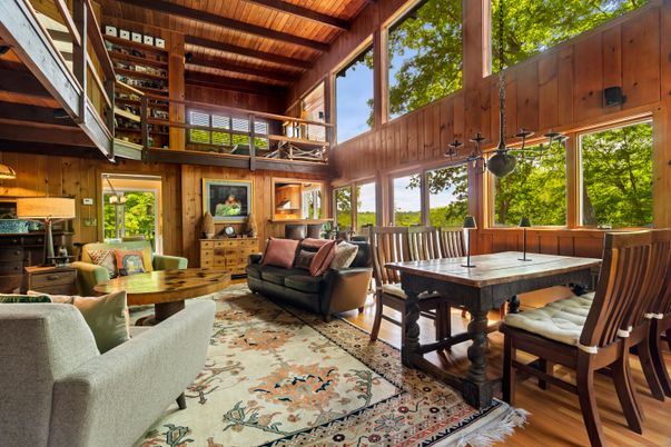Interior, Living room, Sun Room, Wooden Beams, Wooden Ceilings, Wood Texture Flooring, Wooden Walls