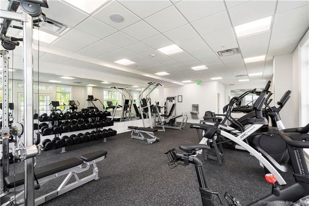 Fitness Equipment, Gym, Interior, Recessed Lighting