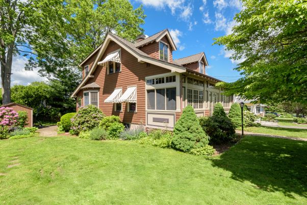 Backyard, Exterior, Facade, Brick Facade, Queen Anne Victorian