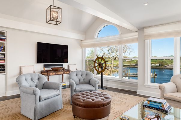 Interior, Pendant Lights, Recessed Lighting, Water, Wood Texture Flooring