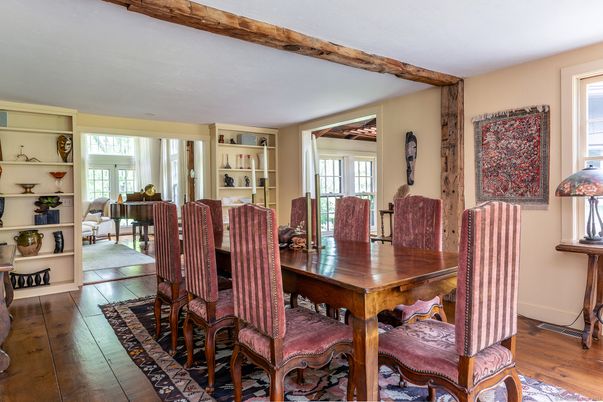 Dining room, Interior, Wood Texture Flooring