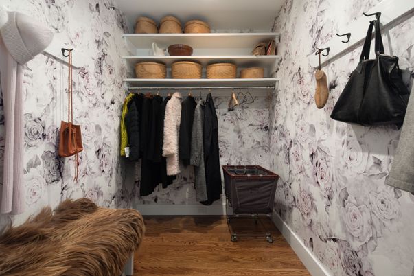 Interior, Walk-in Closets, Wood Texture Flooring