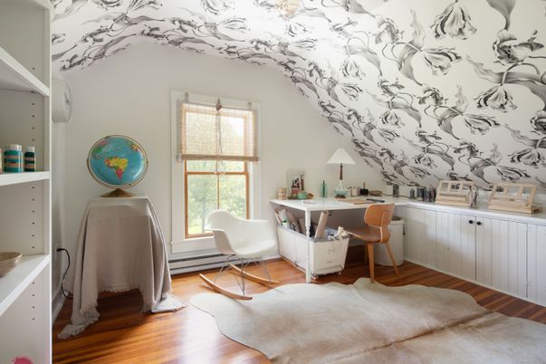Home Office, Interior, Wood Texture Flooring