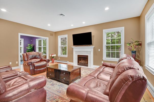 Fireplace, Interior, Living room, Recessed Lighting