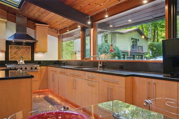 Interior, Kitchen, Stainless Steel Appliances, Wooden Ceilings
