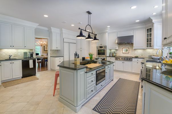 Interior, Kitchen, Pendant Lights, Recessed Lighting, Stainless Steel Appliances