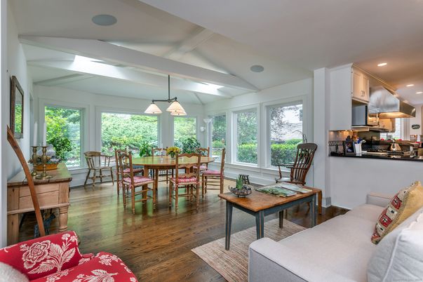 Dining room, Interior, Kitchen, Living room, Pendant Lights, Recessed Lighting, Wood Texture Flooring
