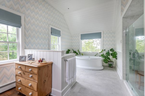 Bathroom, Free Standing Baths, Glass Shower, Interior