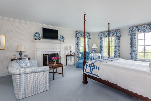 Bedroom, Fireplace, Interior