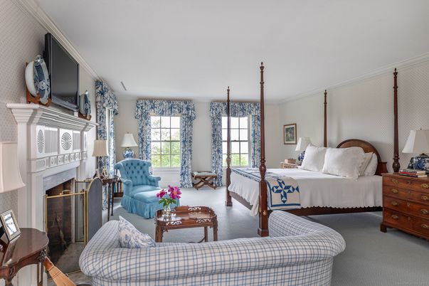 Bedroom, Fireplace, Interior