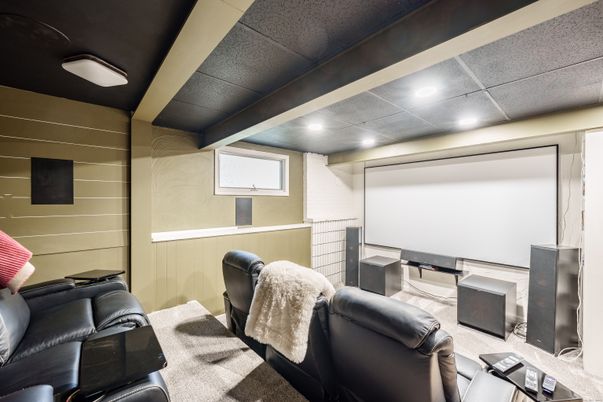 Home Theatre Room, Interior, Projection Screen, Recessed Lighting, Theatre Room