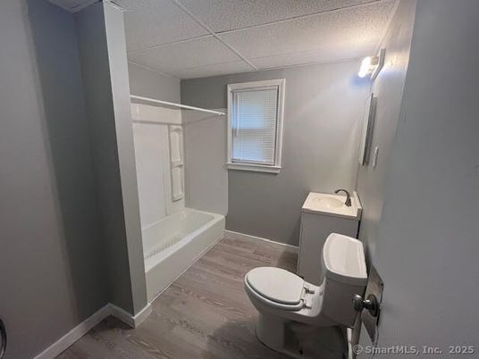 Bathroom, Glass Shower, Interior, Wood Texture Flooring