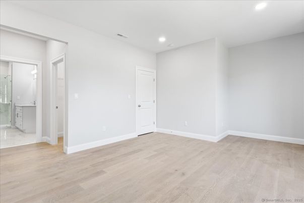 Empty room, Interior, Marble, Recessed Lighting, Wood Texture Flooring