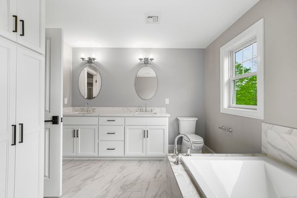 Bathroom, Dual Sink Vanities, Interior, Marble