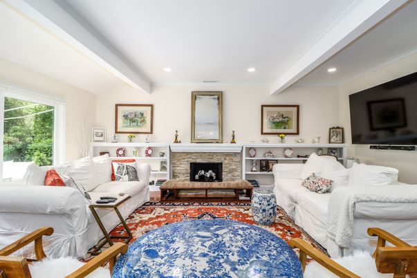 Fireplace, Interior, Living room, Recessed Lighting