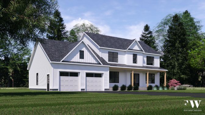 Attached, Exterior, Facade, Farmhouse