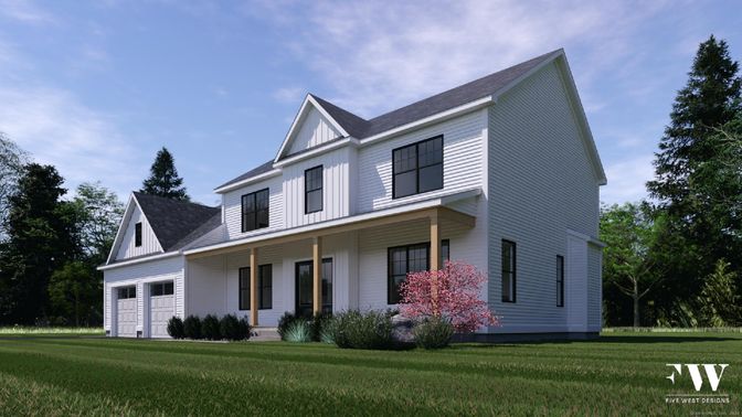 Attached, Exterior, Facade, Farmhouse