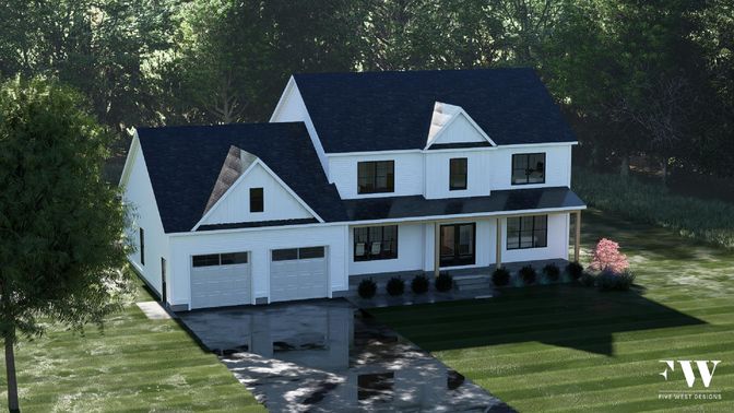 Attached, Exterior, Facade, Farmhouse