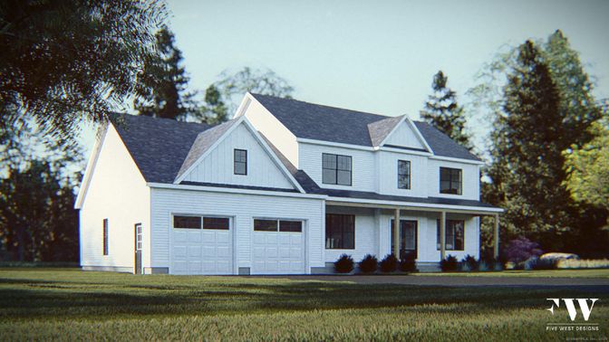 Attached, Exterior, Facade, Farmhouse