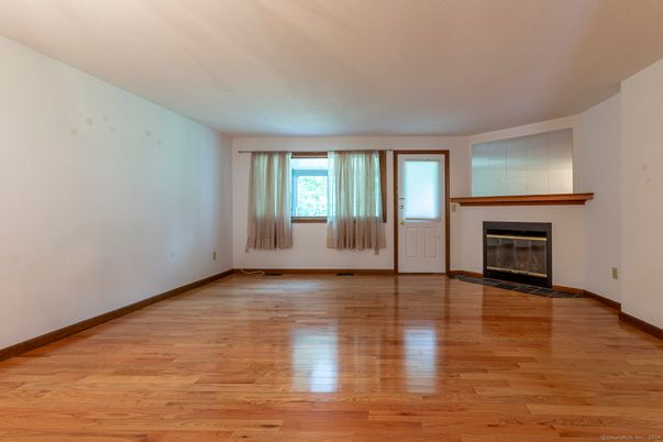 Empty room, Fireplace, Interior, Wood Texture Flooring