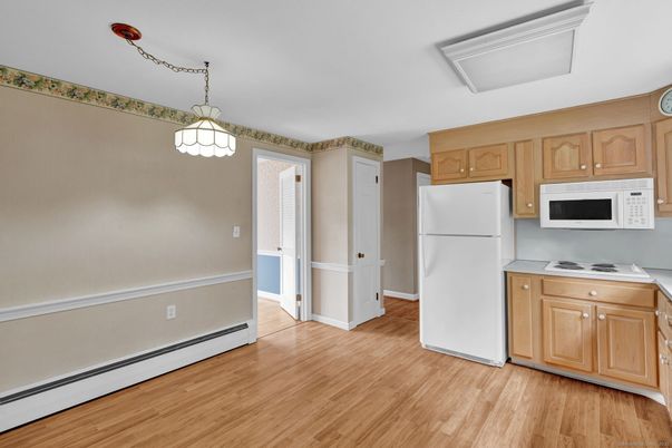 Interior, Kitchen, Pendant Lights, Wood Texture Flooring