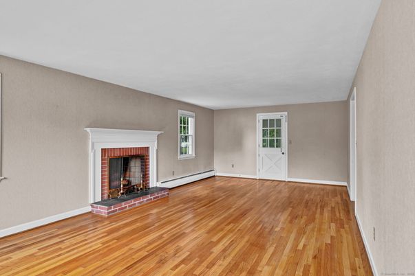 Empty room, Fireplace, Interior, Wood Texture Flooring
