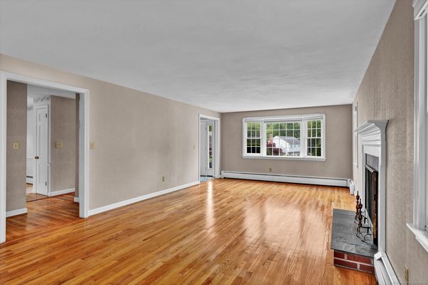 Empty room, Fireplace, Interior, Wood Texture Flooring