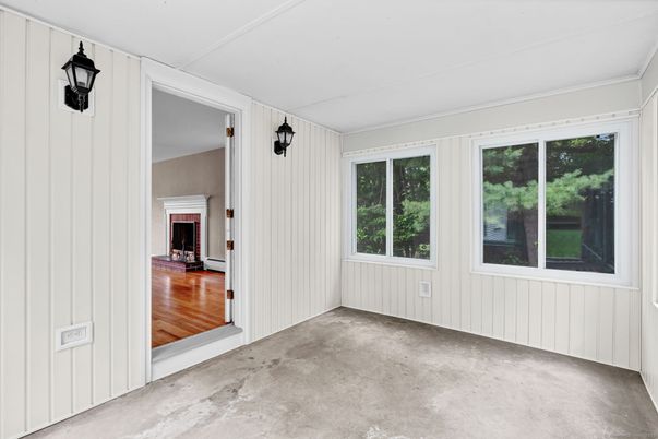 Empty room, Fireplace, Interior, Wood Texture Flooring