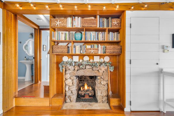 Fireplace, Interior, Wood Texture Flooring