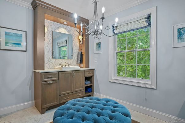 Bathroom, Chandelier, Interior, Recessed Lighting