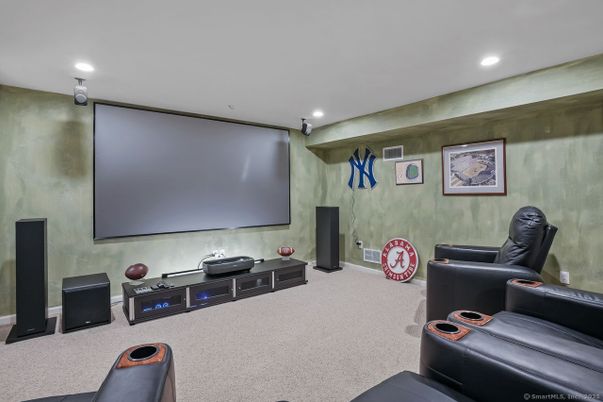Home Theatre Room, Interior, Projection Screen, Recessed Lighting, Theatre Room