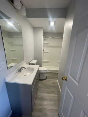 Bathroom, Dual Sink Vanities, Interior, Wood Texture Flooring