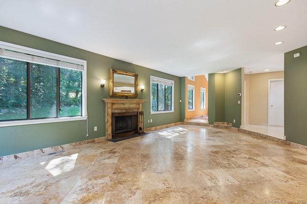 Empty room, Fireplace, Interior, Recessed Lighting