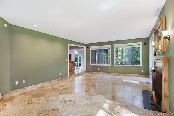 Empty room, Fireplace, Interior, Recessed Lighting