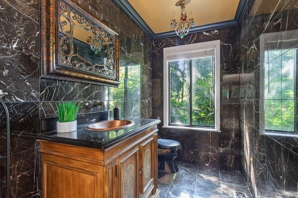 Bathroom, Interior, Marble Walls