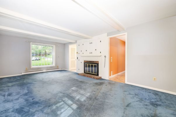 Empty room, Fireplace, Interior