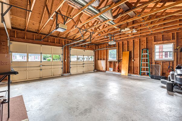 Garage, Interior, Wooden Beams, Wooden Ceilings, Wooden Walls