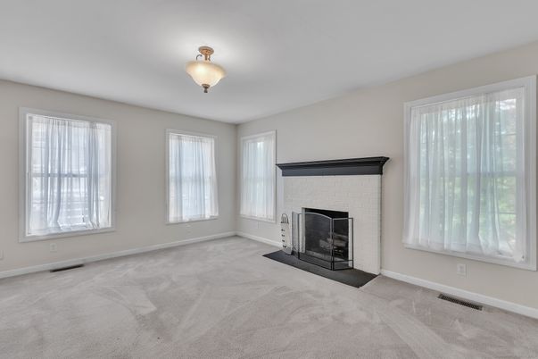 Empty room, Fireplace, Interior