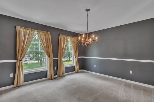 Chandelier, Empty room, Interior