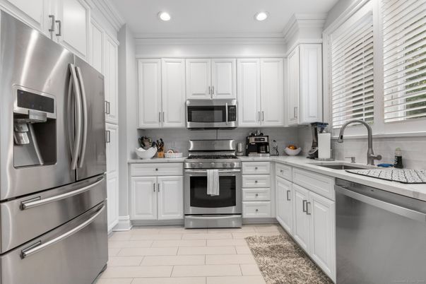 Interior, Kitchen, Recessed Lighting, Stainless Steel Appliances