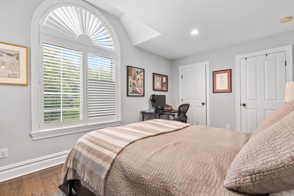 Bedroom, Home Office, Interior, Recessed Lighting, Wood Texture Flooring