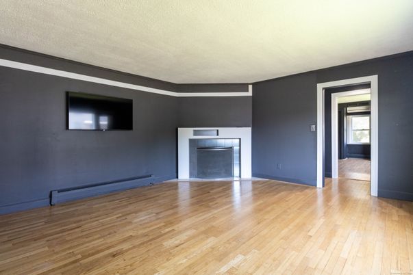 Empty room, Fireplace, Interior, Wood Texture Flooring