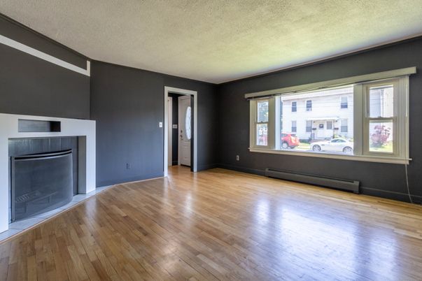 Empty room, Fireplace, Interior, Wood Texture Flooring