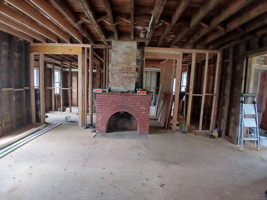 Fireplace, Interior, Stone Walls, Wooden Beams