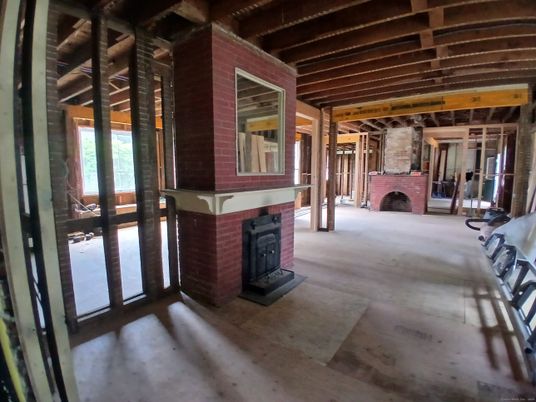 Fireplace, Interior, Stone Walls, Wooden Beams