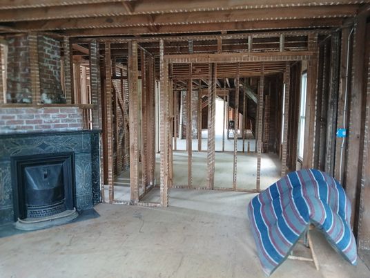 Fireplace, Interior, Stone Walls, Wooden Beams