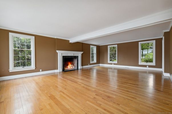 Empty room, Fireplace, Interior, Wood Texture Flooring