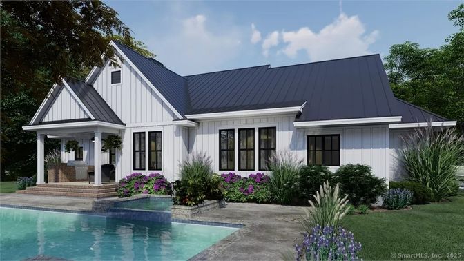 Exterior, Facade, Pool, Farmhouse